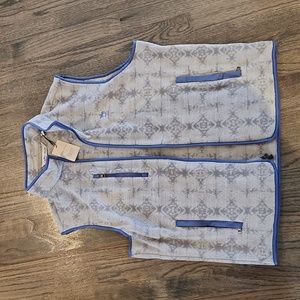 Peter Millar Mens Micro Shearling Fleece Vest Size Large